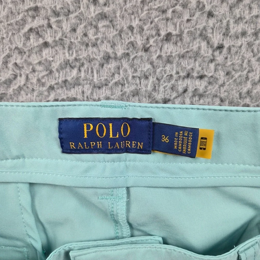 Polo Ralph Lauren Golf Shorts Mens 36‎ Blue Green Performance Wicking Stretch